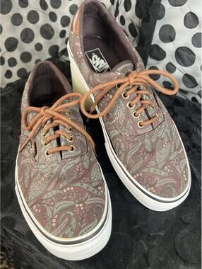 VANS Era 59 "C&L"  Brown Primavera Paisley Skater Lace Shoes `10.5 Mens 12 Women